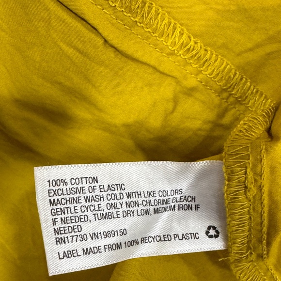 A New Day 100% Cotton Yellow Gathered Halter Maxi Dress Size M - Picture 6 of 7